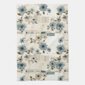 Vintages Blumenmuster Geschirrtuch (Vertikal)