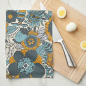 Vintages Blumenmuster Geschirrtuch (Viertel Falte)