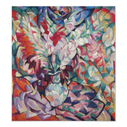 Vintages Blumenmuster Gladiolus Fotodruck (Vorne)