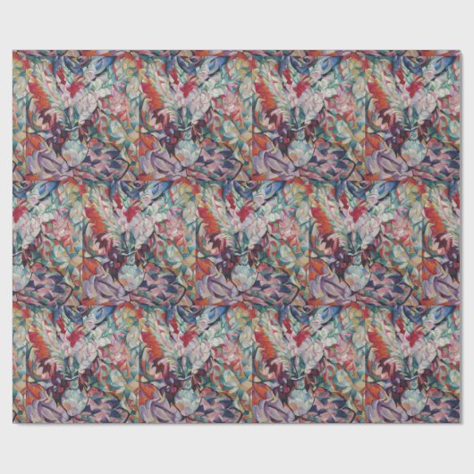 Vintages Blumenmuster Gladiolus Geschenkpapier (Flach)