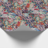 Vintages Blumenmuster Gladiolus Geschenkpapier (Ecke)