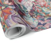 Vintages Blumenmuster Gladiolus Geschenkpapier (Rolleneckpunkt)