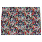 Vintages Blumenmuster Gladiolus Große Geschenktüte (Vorderseite)