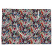 Vintages Blumenmuster Gladiolus Große Geschenktüte (Rückseite)