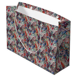 Vintages Blumenmuster Gladiolus Große Geschenktüte