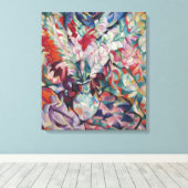 Vintages Blumenmuster Gladiolus Leinwanddruck (Insitu (Holzboden))