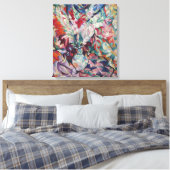 Vintages Blumenmuster Gladiolus Leinwanddruck (Insitu (Schlafzimmer))