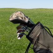 Vintages Blumenmuster Golf Head Cover Headcover (In SItu)