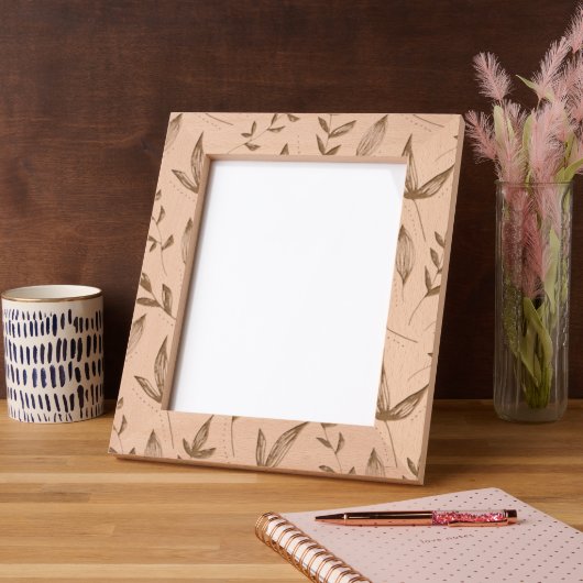 Vintages Blumenmuster graviert Geätzte Rahmen (Links)