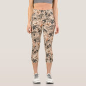 Vintages Blumenmuster Hochwaisted Capris (Vorderseite)