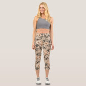 Vintages Blumenmuster Hochwaisted Capris (Vorderseite)