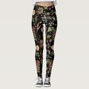 Vintages Blumenmuster in Aquarellfarben 2508 Leggings
