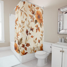 Vintages Blumenmuster in Orangenorange