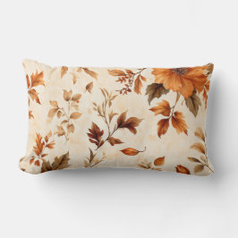 Vintages Blumenmuster in Orangenorange Lendenkissen