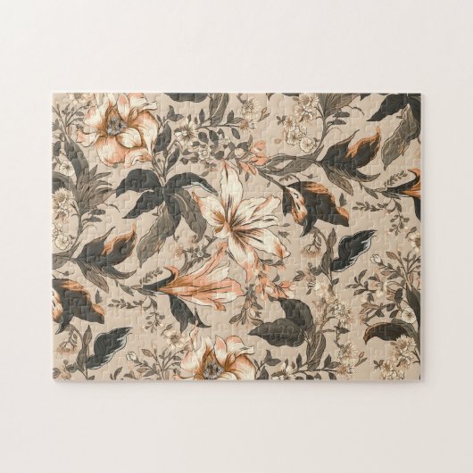 Vintages Blumenmuster Jigsaw Puzzle (Horizontal)