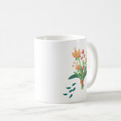 Vintages Blumenmuster Kaffeekuchen Kaffeetasse (VorderseiteRechts)