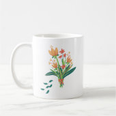 Vintages Blumenmuster Kaffeekuchen Kaffeetasse (Links)