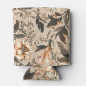 Vintages Blumenmuster kann kühler werden Dosenkühler (Rückseite)