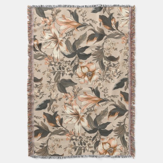 Vintages Blumenmuster, Keilblanken Decke (Vorderseite Vertikal)