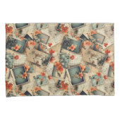 Vintages Blumenmuster Kissenbezug (Vorderseite-Rechts)