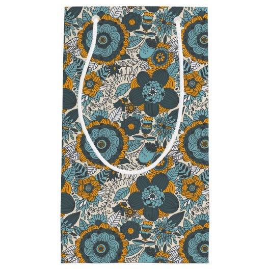 Vintages Blumenmuster Kleine Geschenktüte (Vorderseite)