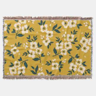 Vintages Blumenmuster, kleine weiße Blume. Decke