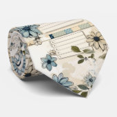 Vintages Blumenmuster Krawatte (Gerollt)