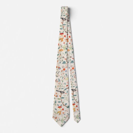 Vintages Blumenmuster Krawatte (Vorderseite)