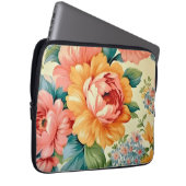 Vintages Blumenmuster Laptopschutzhülle (Vorne Rechts)