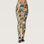Vintages Blumenmuster Leggings (Rückseite)