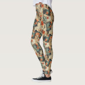 Vintages Blumenmuster Leggings (Links)