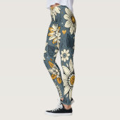 Vintages Blumenmuster Leggings (Links)