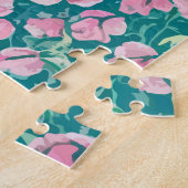 Vintages Blumenmuster mit pastellfarbenen Blume Puzzle (Seite)