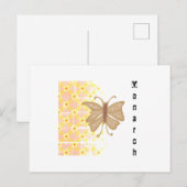 Vintages Blumenmuster Monarch Postkarte (Vorne/Hinten)