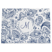 Vintages Blumenmuster Monogram L Geschenkbeutel Große Geschenktüte (Vorderseite)