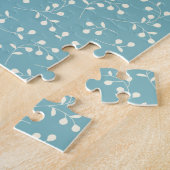 Vintages Blumenmuster | Monogramm und Name  Puzzle (Seite)