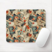 Vintages Blumenmuster Mousepad (Mit Mouse)