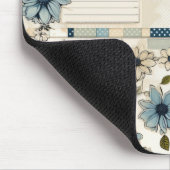 Vintages Blumenmuster Mousepad (Ecke)