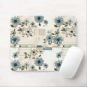 Vintages Blumenmuster Mousepad (Mit Mouse)