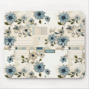 Vintages Blumenmuster Mousepad