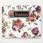 Vintages Blumenmuster Mousepad (Vorne)