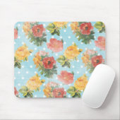 Vintages Blumenmuster Mousepad (Mit Mouse)