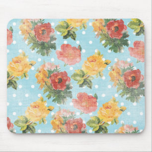 Vintages Blumenmuster Mousepad