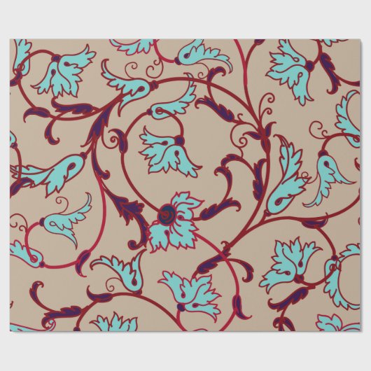 Vintages Blumenmuster. Nahtloses Muster,  Geschenkpapier (Flach)