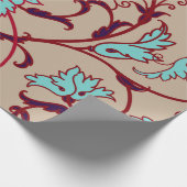 Vintages Blumenmuster. Nahtloses Muster, Geschenkpapier (Ecke)