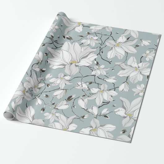 Vintages Blumenmuster. Nahtloses Muster Geschenkpapier (Ungerollt)