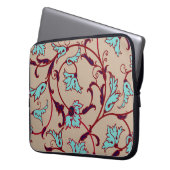 Vintages Blumenmuster. Nahtloses Muster, Laptopschutzhülle (Vorderseite Links)