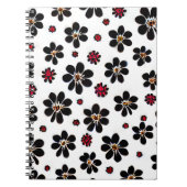 Vintages Blumenmuster-Notebook Notizblock (Vorderseite)