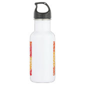 Vintages Blumenmuster Orange Red Dahlias Blume Edelstahlflasche (Rückseite)