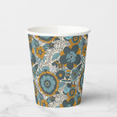 Vintages Blumenmuster Pappbecher (Links)